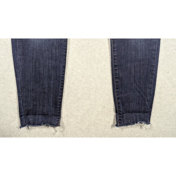 Judy Blue Women Jeans 11/30 Ankle Skinny Fit Distress Hem High Rise Stretch Dark - Picture 3 of 14